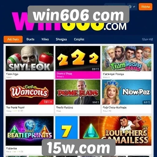 Diversidade de jogos oferecidos no win606 com