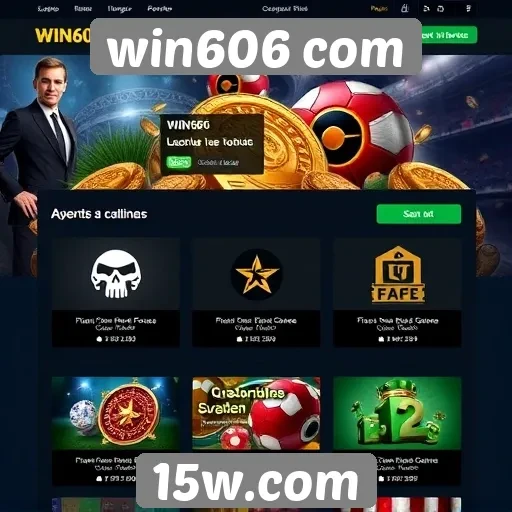 Exploração das principais funcionalidades do site win606 com