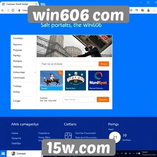 Interface e usabilidade do site win606 com